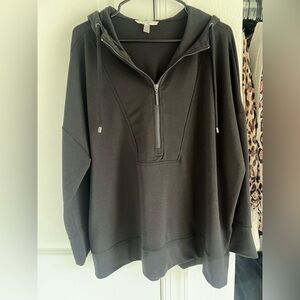 Women’s Black Half-Zip Sweater